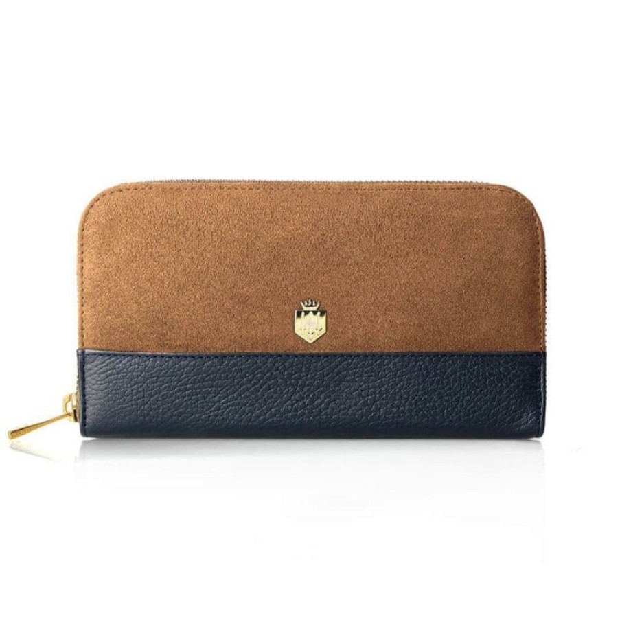 Women'S Fairfax and Favor | Fairfax & Favor Salisbury Purse - Tan/Navy