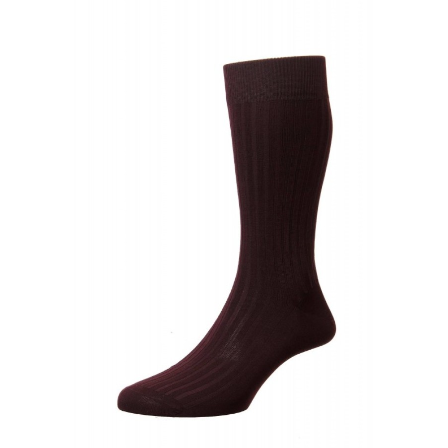 Men'S Pantherella | Danvers Socks - Burgundy