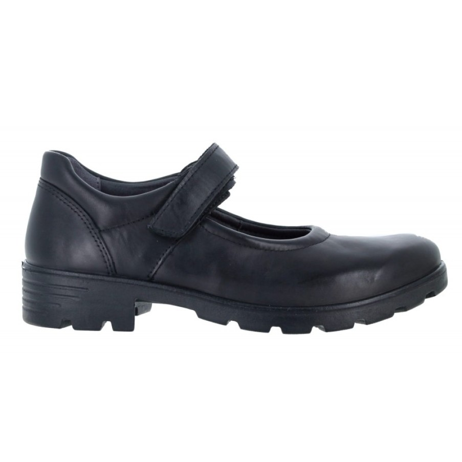 Children'S Ricosta Girls School Shoes | Nora 7200402 School Shoes - Black Leather