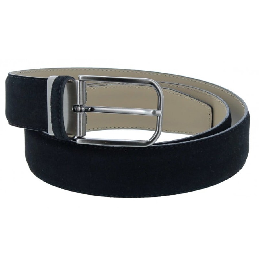 Men'S The Golden Boot | Golden Boot 10031 Belt - Black Suede