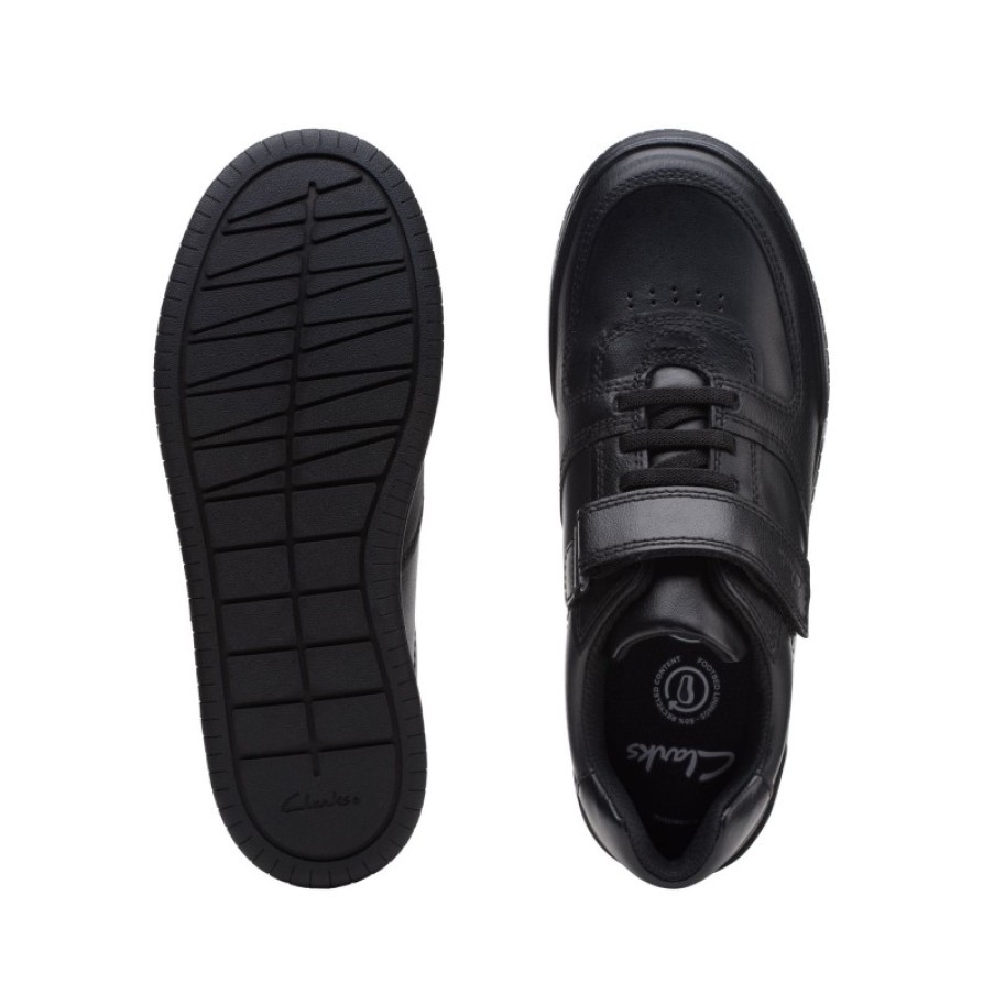 Children'S Clarks Boys School Shoes | Fawn Lay Older School Shoes - Black Leather