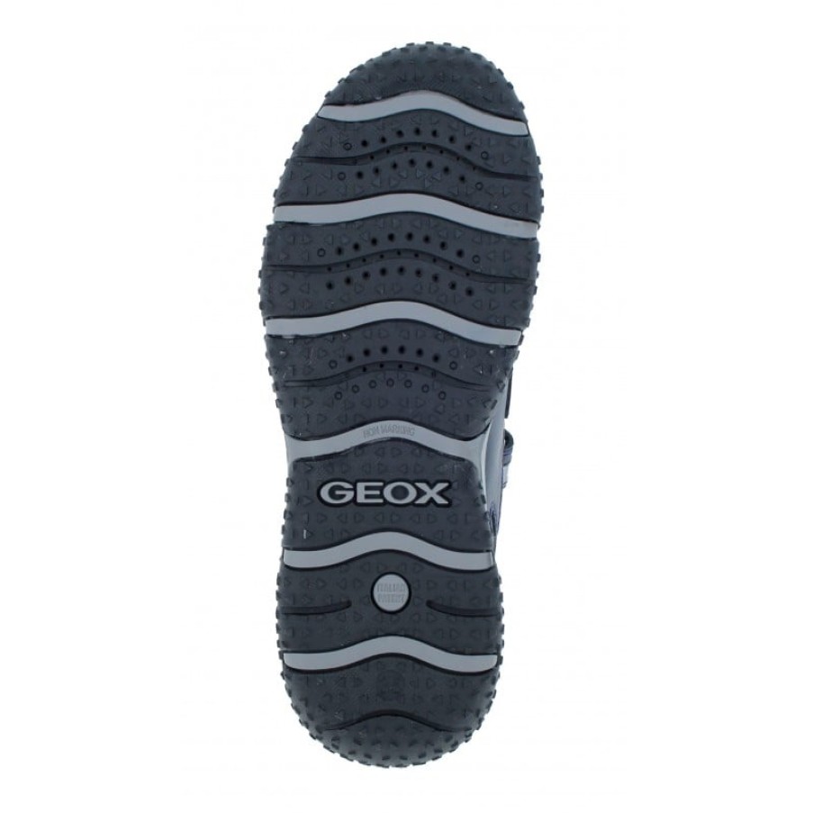 Children'S Geox Boys Shoes | J2642A J Baltic Abx Trainers - Navy/Orange