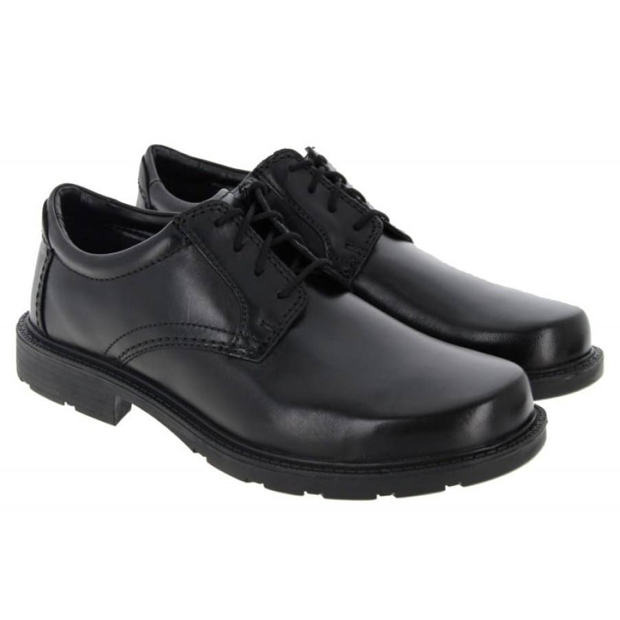 Children'S Clarks Teen Boys School Shoes | Kerton Lace Shoes - Black Leather