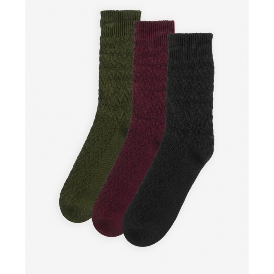 Men'S Barbour | Cheswick Sock Set Mgs0060 - Black