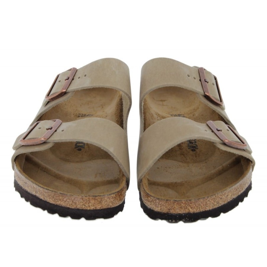 Men'S Birkenstock | Arizona 352201 Sandals - Tobacco Brown Oiled Leather