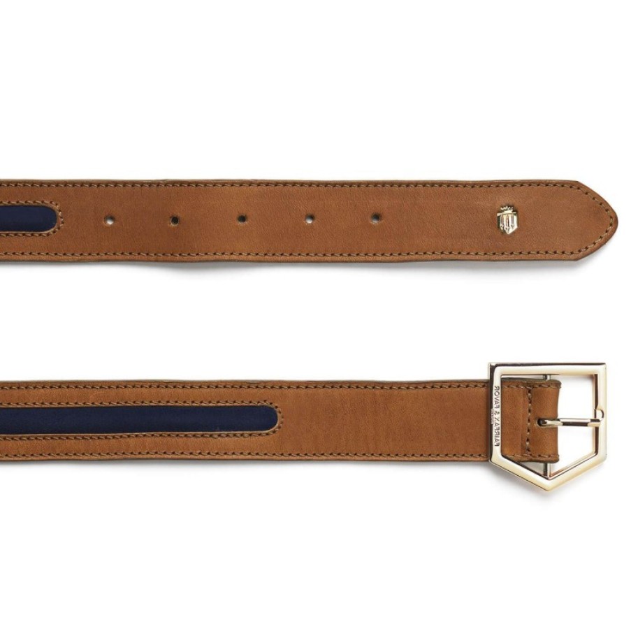 Women'S Fairfax and Favor | Fairfax & Favor Hampton Belt - Tan/Navy