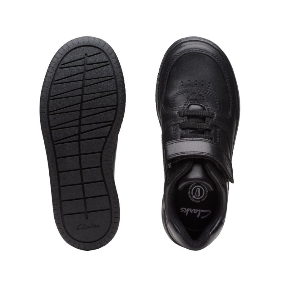 Children'S Clarks Boys School Shoes | Fawn Lay Kid School Shoes - Black Leather