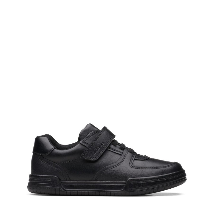 Children'S Clarks Boys School Shoes | Fawn Lay Kid School Shoes - Black Leather