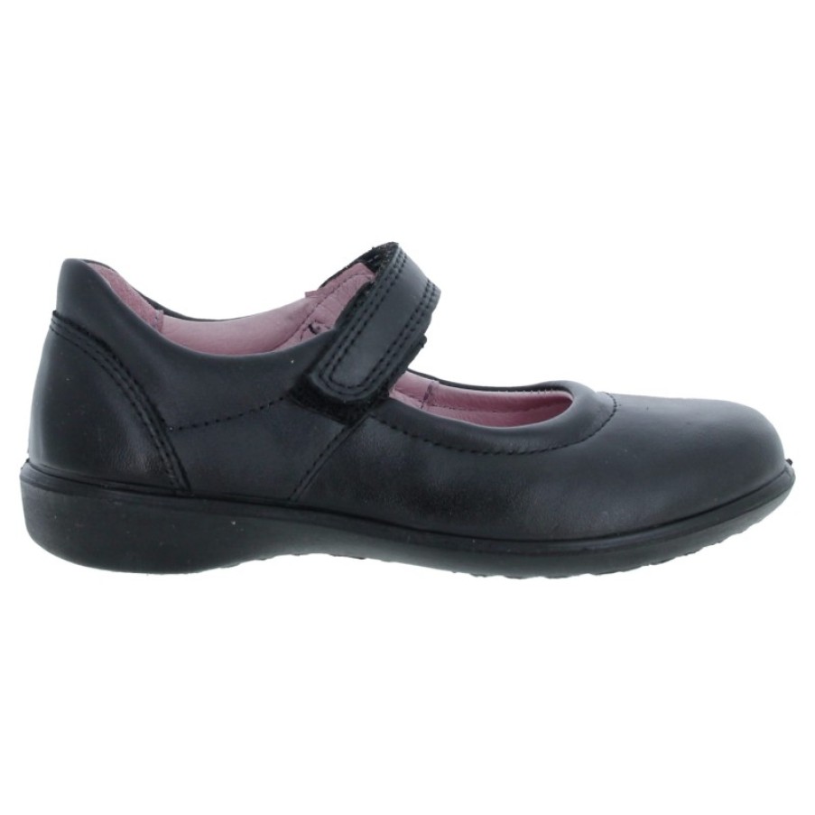 Children'S Ricosta Girls School Shoes | Beth 8500103 School Shoes - Black Leather