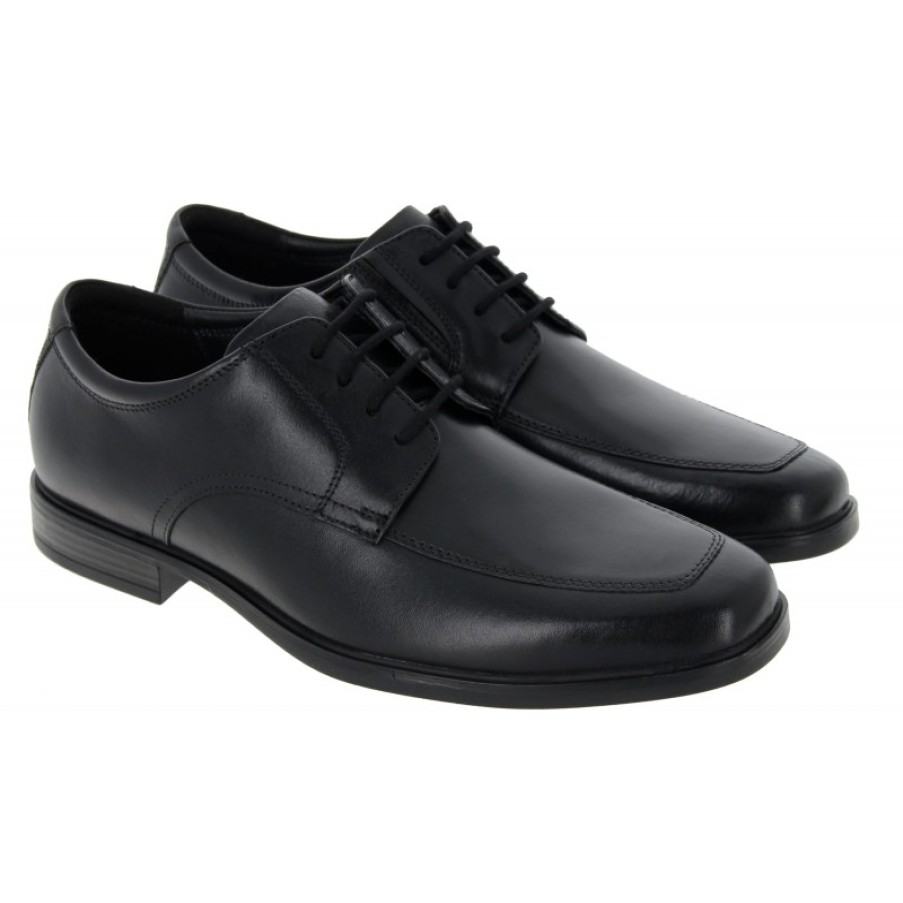 Men'S Clarks | Howard Apron Shoes - Black Leather