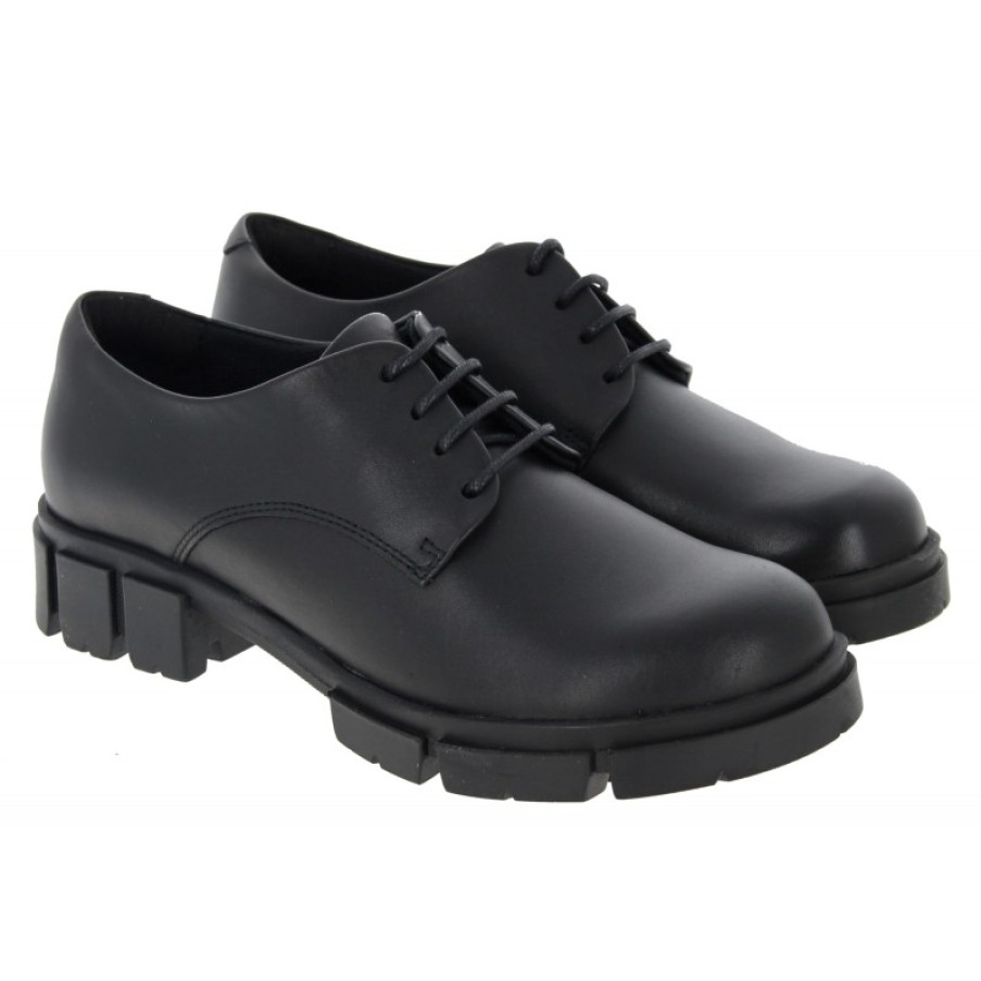 Children'S Clarks Teen Girls School Shoes | Teala Lace Shoes - Black Leather