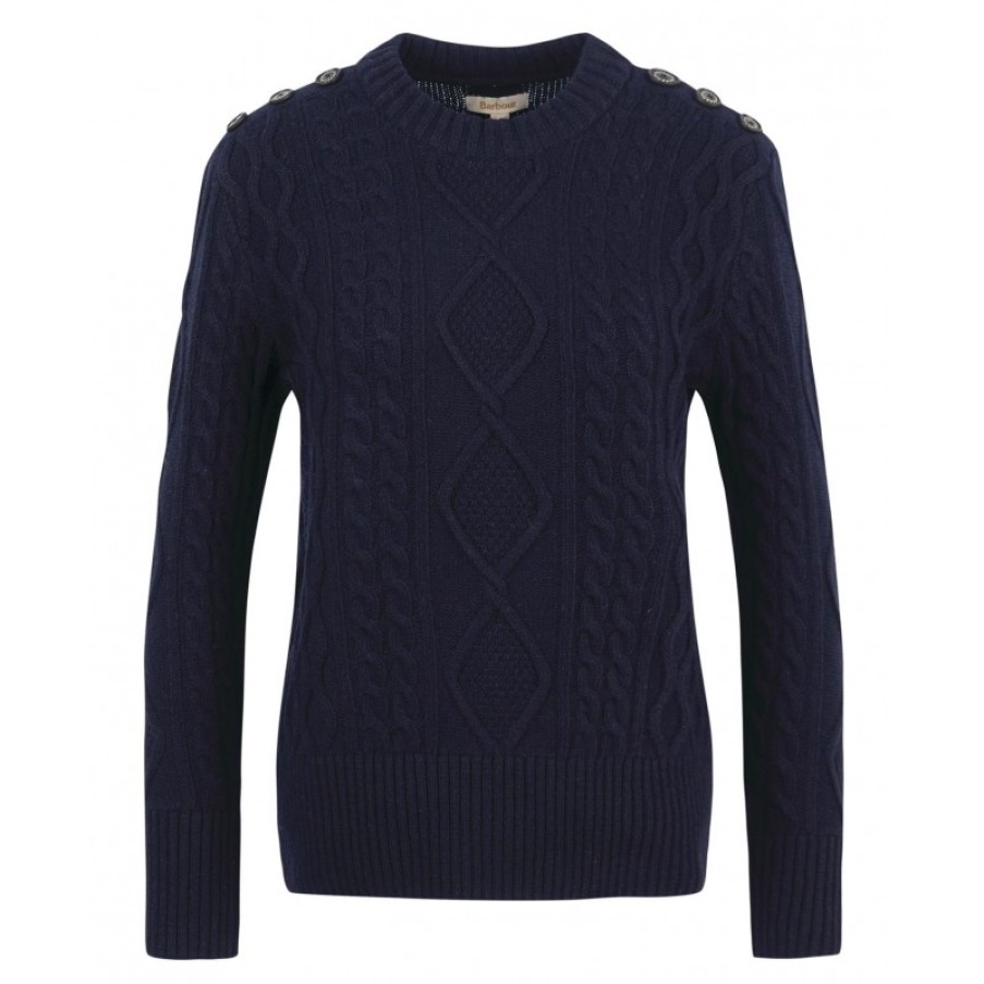 Women'S Barbour | Greyling Knit Lkn1420 Jumper - Blue