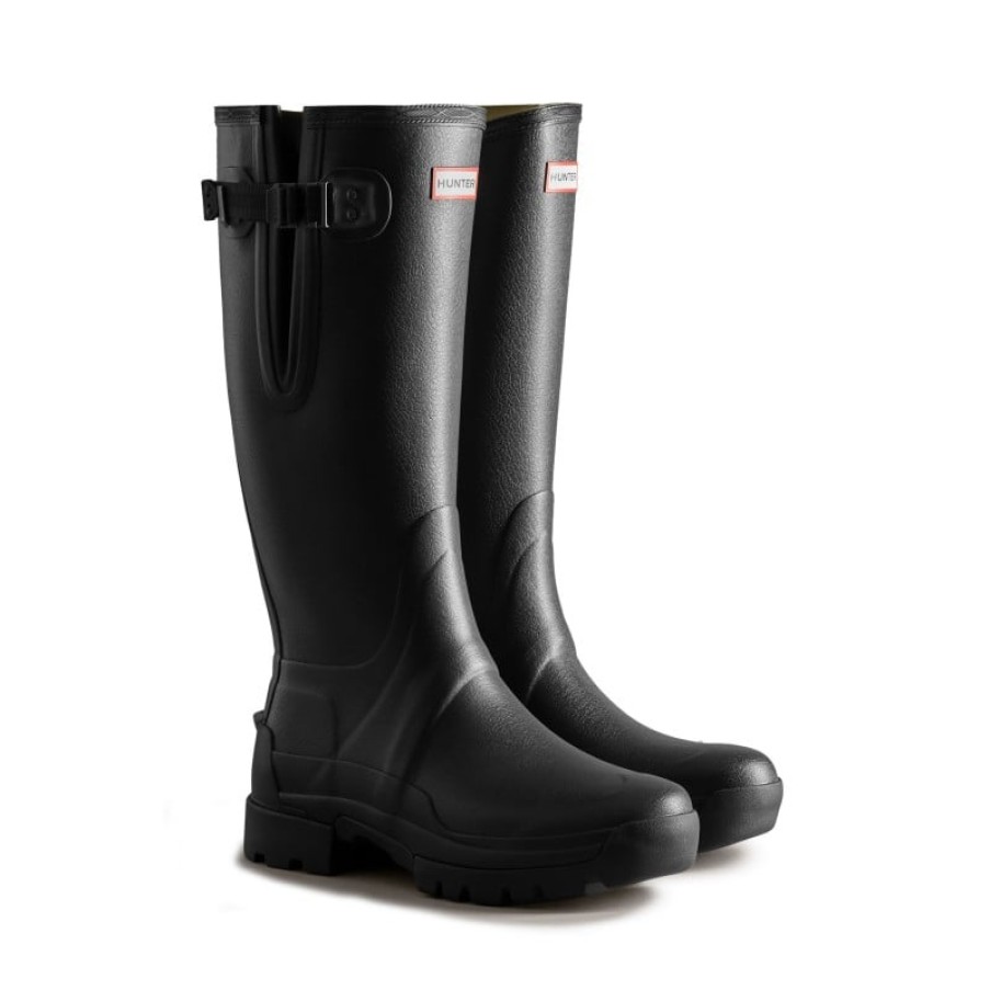 Men'S Hunter | Men Balmoral Adjustable Neoprene Mft9136Rnp Wellingtons - Black