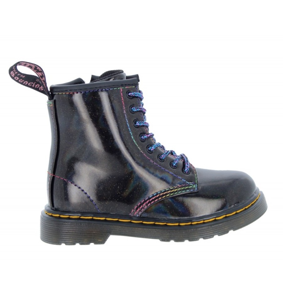 Children'S Dr. Martens Girls Boots | 1460 Toddler Boots - Lightshow Black