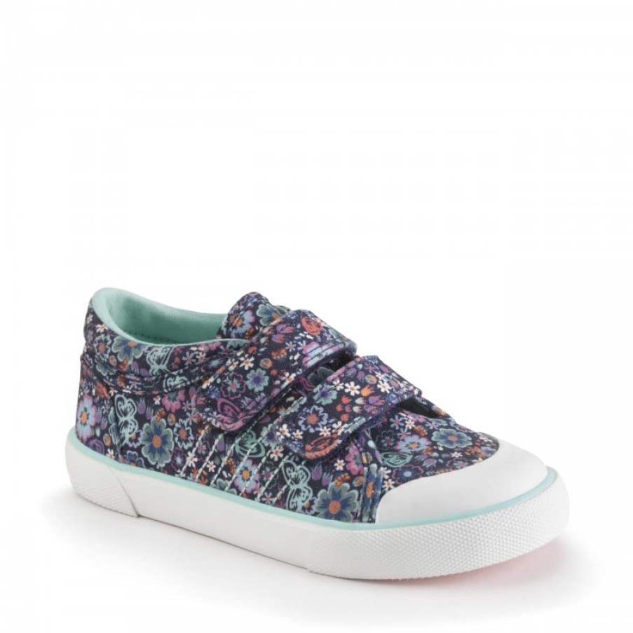 Children'S Start-Rite Girls Canvas Shoes | Garden Canvas Shoes - Navy Floral