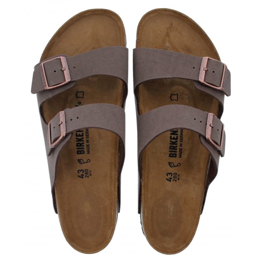 Men'S Birkenstock | Arizona 151181 Sandals - Moccha Birko-Flor