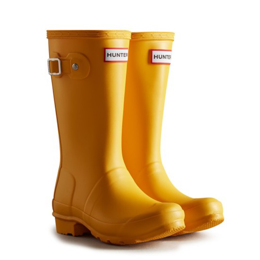 Children'S Hunter Boys Wellington Boots | Original Kids Jft6000Rma Wellies - Yellow