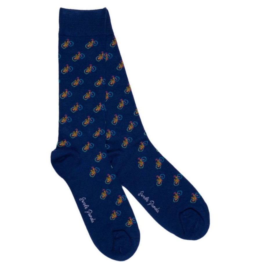 Men'S Swole Panda | Bicycle Socks - Blue