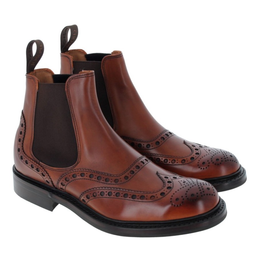 Men'S Joseph Cheaney | Tamar R Boots - Dark Leaf