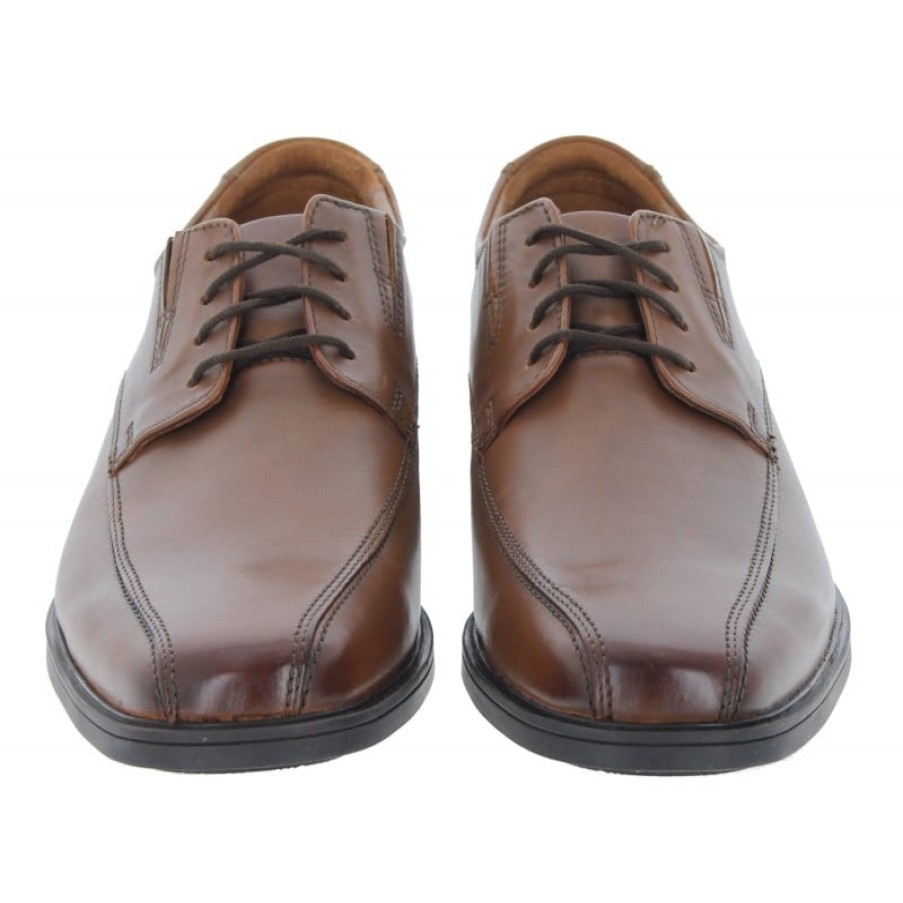 Men'S Clarks | Tilden Walk Shoes - Dark Tan Leather