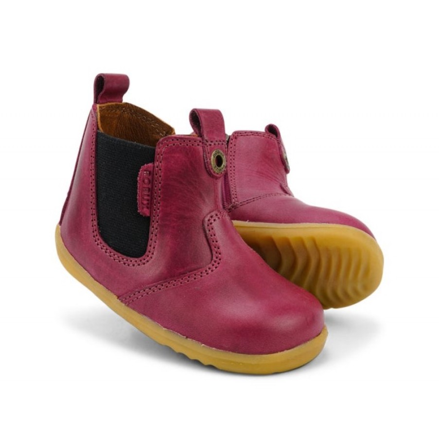 Children'S Bobux Girls Boots | Step Up Jodhpur 7219 Boots - Boysenberry Letaher