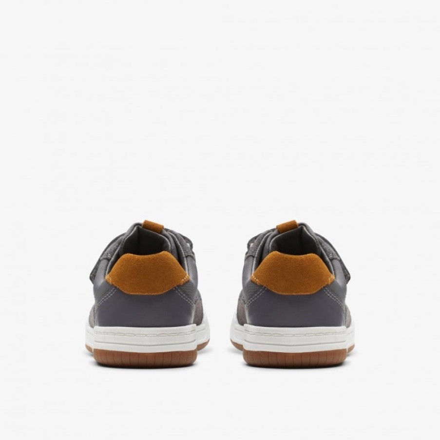 Children'S Clarks Boys Shoes | Fawn Family Toddler Shoes - Grey Leather