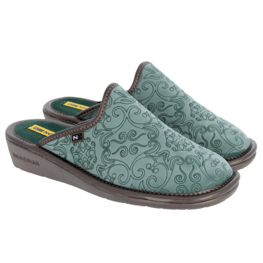 Women'S Nordikas | 2151-O/8 Mule Slippers - Verde Velvet