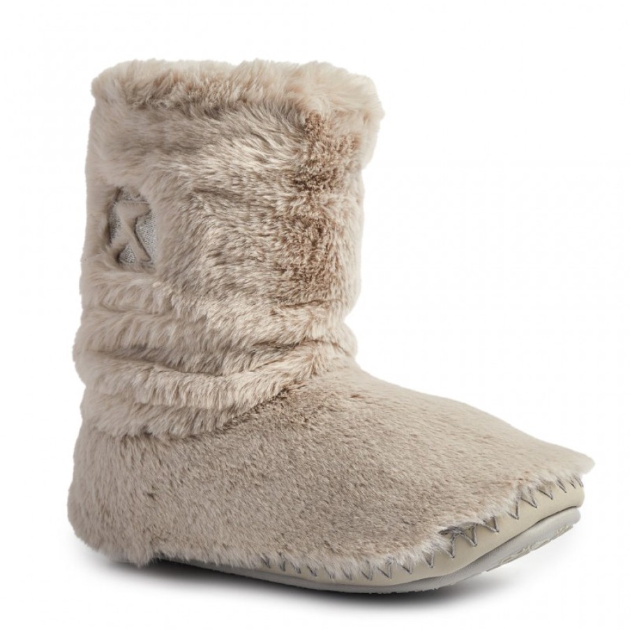 Women'S Bedroom Athletics | Gisele Recycled Faux Fur Slipper Boots - Trace Grey