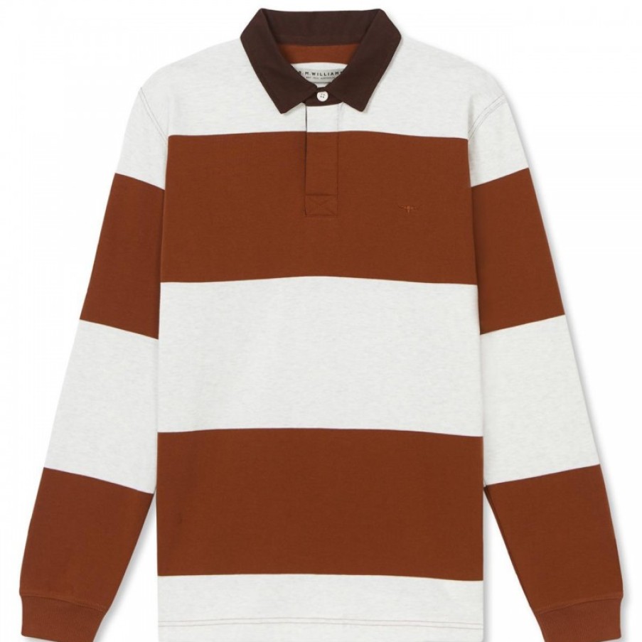 Men'S R. M. Williams | Tweedale Rugby Top - Grey / Orange