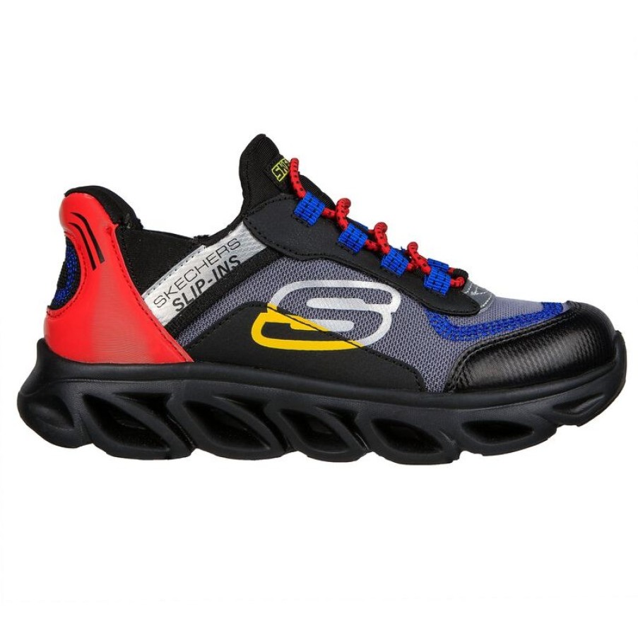 Children'S Skechers Boys Trainers | Flex Glide Slip-Ins 403840L Trainers - Black/Multi