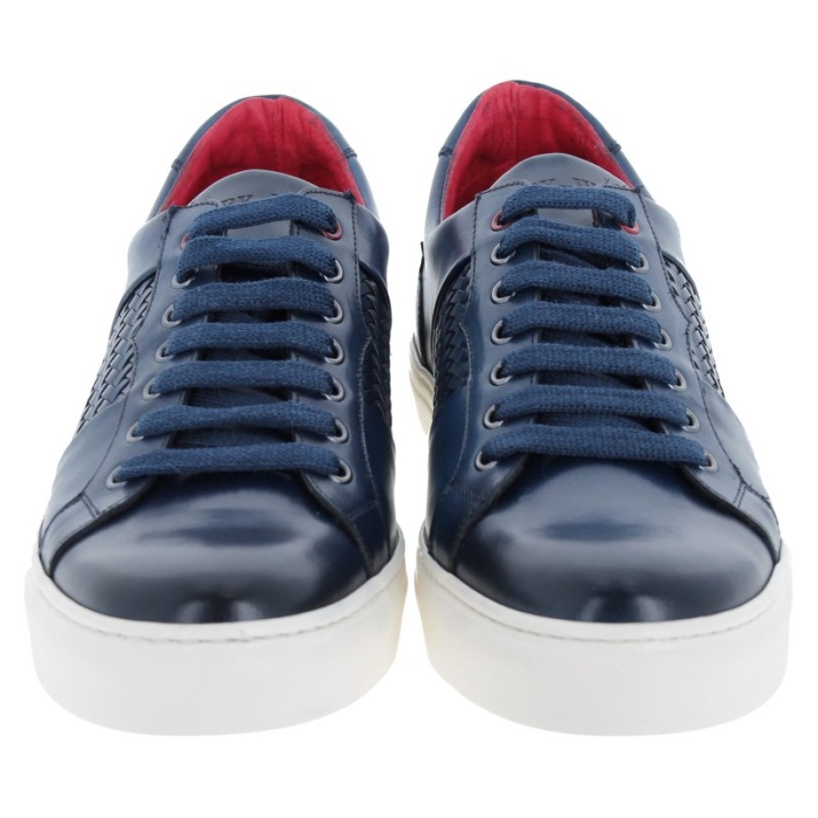 Men'S Jeffery West | K842 Trainers - Dark Blue Woven Leather