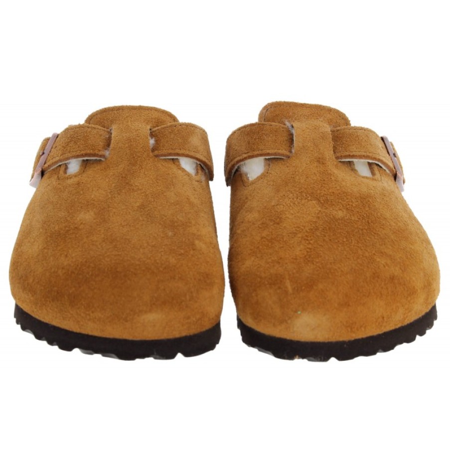 Women'S Birkenstock | Boston Vl Shearling 1001140 Mule - Mink Suede