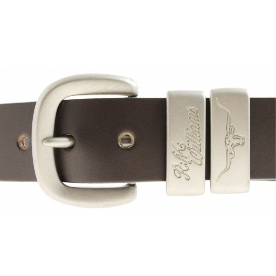 Men'S R. M. Williams | 3 Piece Solid Hide Belt - Chestnut