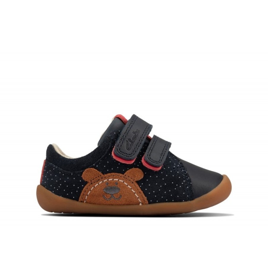 Children'S Clarks Boys First Shoes | Roamer Bear Toddler Shoes - Navy