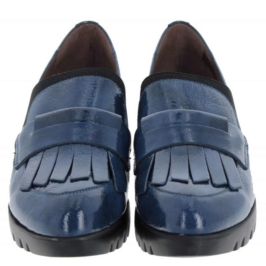 Women'S Wonders | C-33301 Wedge Loafers - Noche Patent