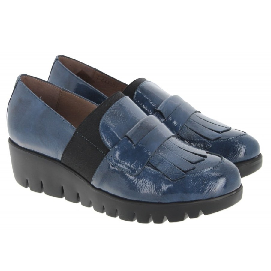 Women'S Wonders | C-33301 Wedge Loafers - Noche Patent