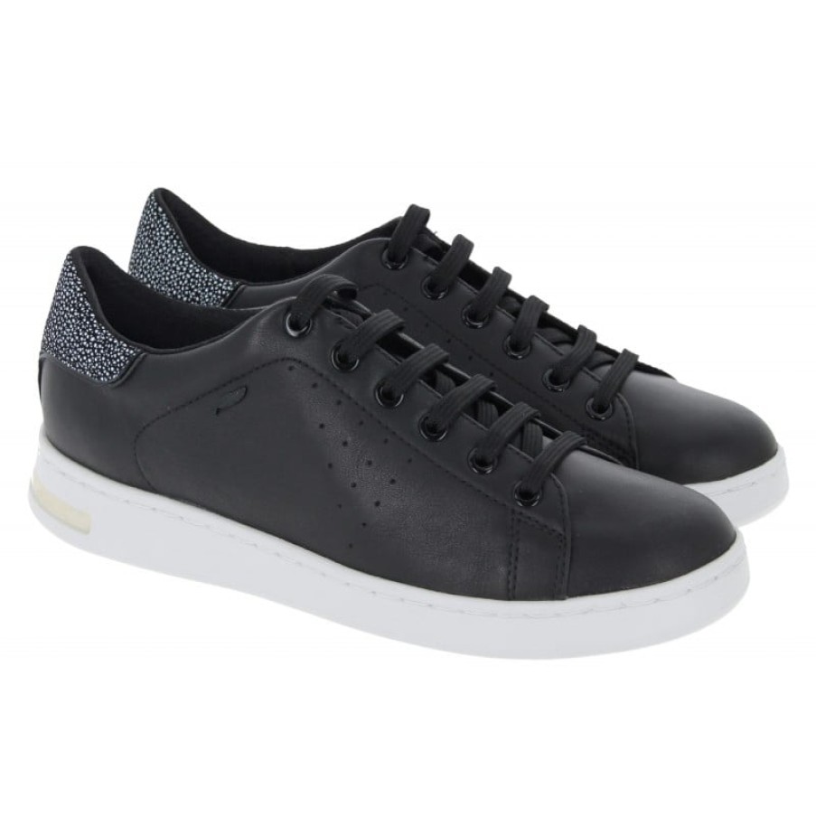 Women'S Geox | Jaysen D621Ba Trainers - Black Leather