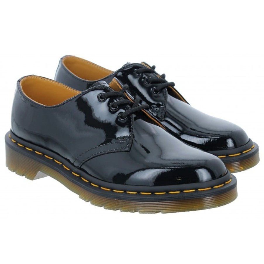 Children'S Dr. Martens Teen Girls School Shoes | 1461 Shoes - Black Patent