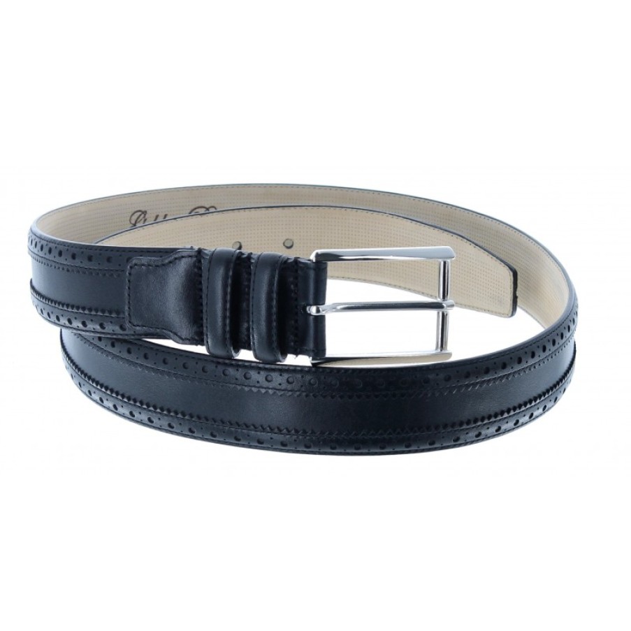 Men'S The Golden Boot | Golden Boot 10589 Belt - Black Leather