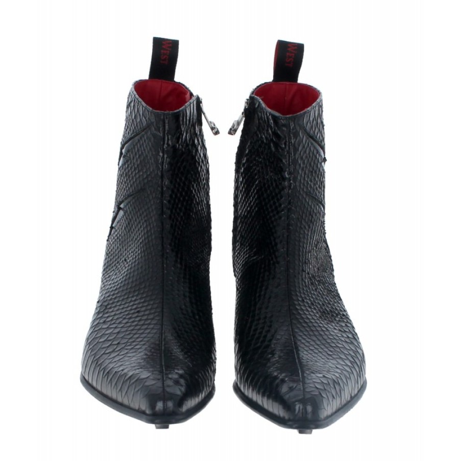 Men'S Jeffery West | Zeus Boots - Printed Diamante Black