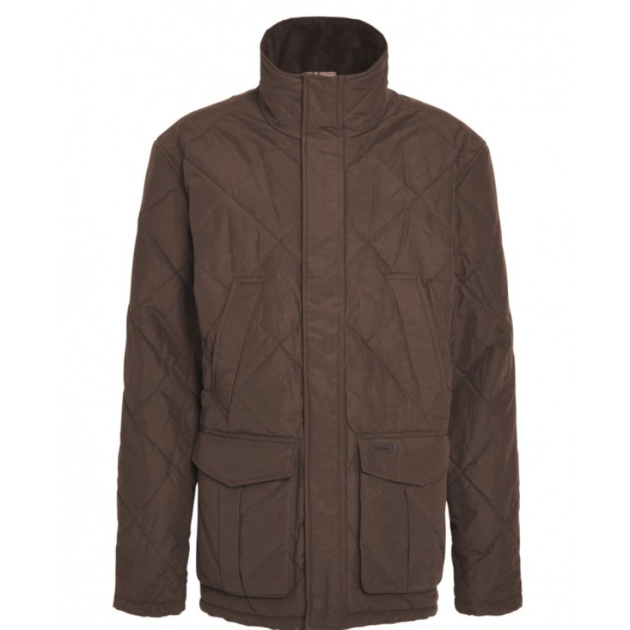 Men'S Barbour | Rockwood Quilted Jacket Mqu1676 - Beige