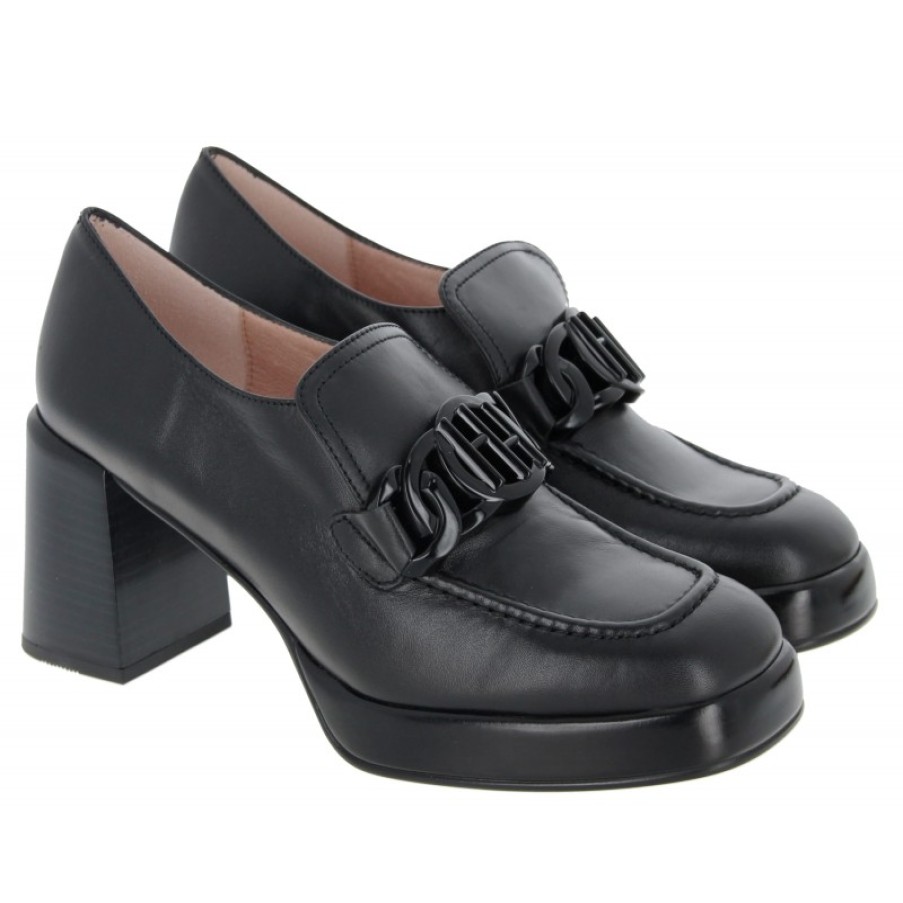 Women'S Hispanitas | Tokio Hi233022 High Heeled Loafers - Black Leather