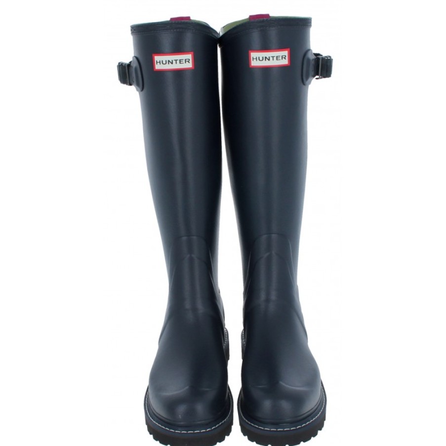 Women'S Hunter | Women Balmoral Commando Wft2202Rpo Wellingtons - Navy/Peppercorn