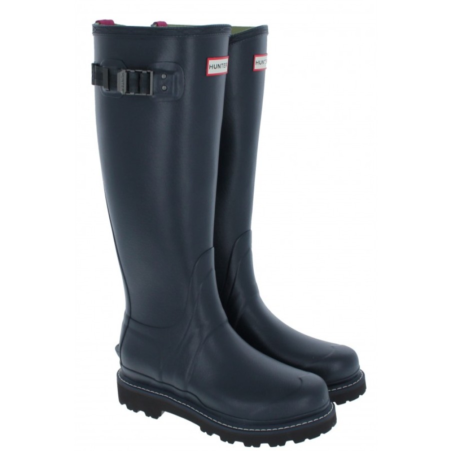 Women'S Hunter | Women Balmoral Commando Wft2202Rpo Wellingtons - Navy/Peppercorn