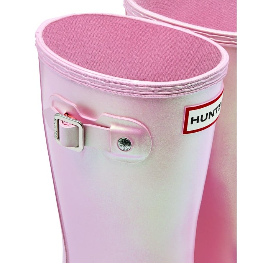 Children'S Hunter Girls Wellington Boots | Original Kids Jft6040Neb Wellies - Bella Pink