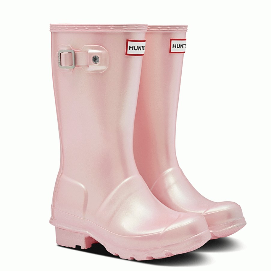 Children'S Hunter Girls Wellington Boots | Original Kids Jft6040Neb Wellies - Bella Pink