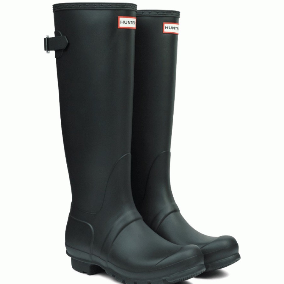 Women'S Hunter | Womens Orginal Tall Back Adjustable Wft1001Rma Wellingtons - Black