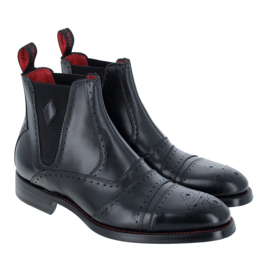 Men'S Jeffery West | Botham Boots - Black Leather