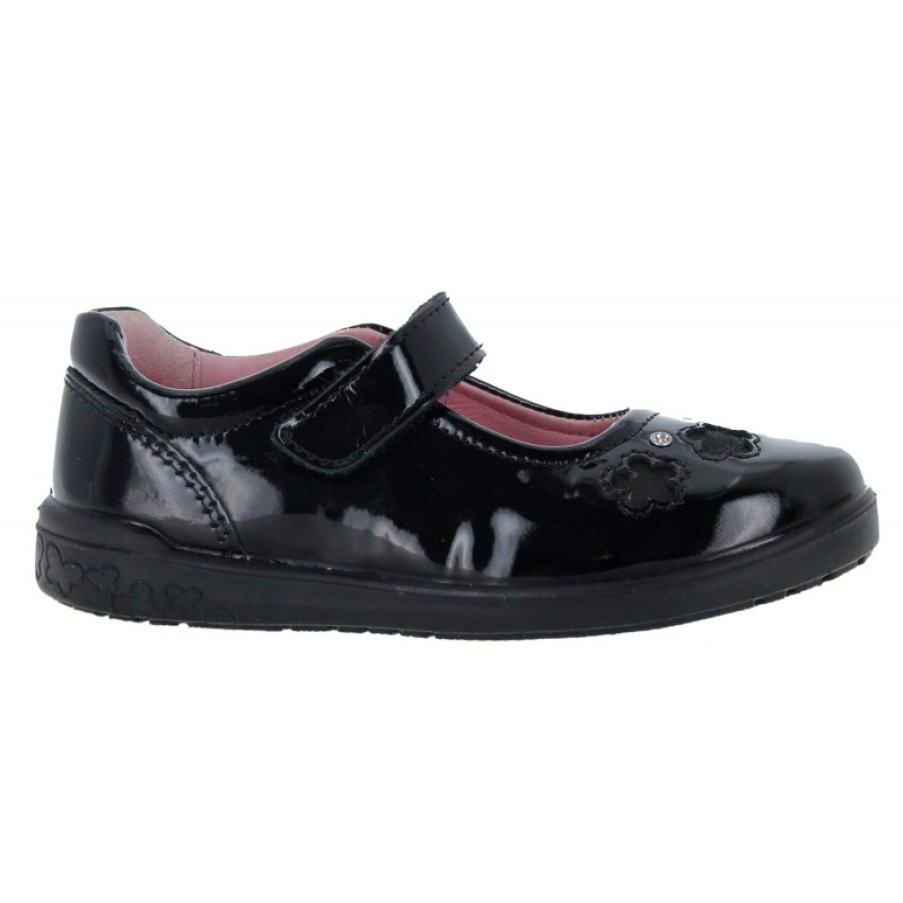 Children'S Ricosta Girls School Shoes | Leya 8600702 School Shoes - Black Patent