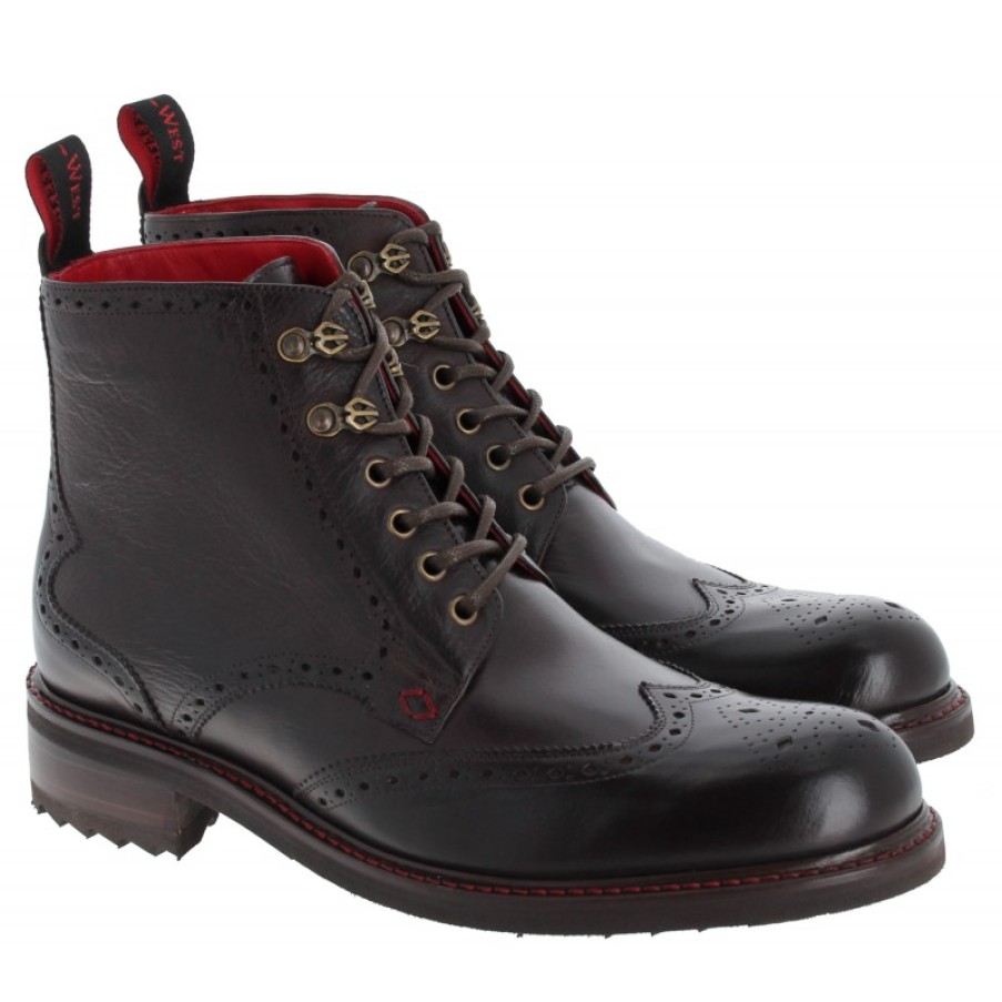 Men'S Jeffery West | Bodmin Boots - Rustik Dark Brown Leather